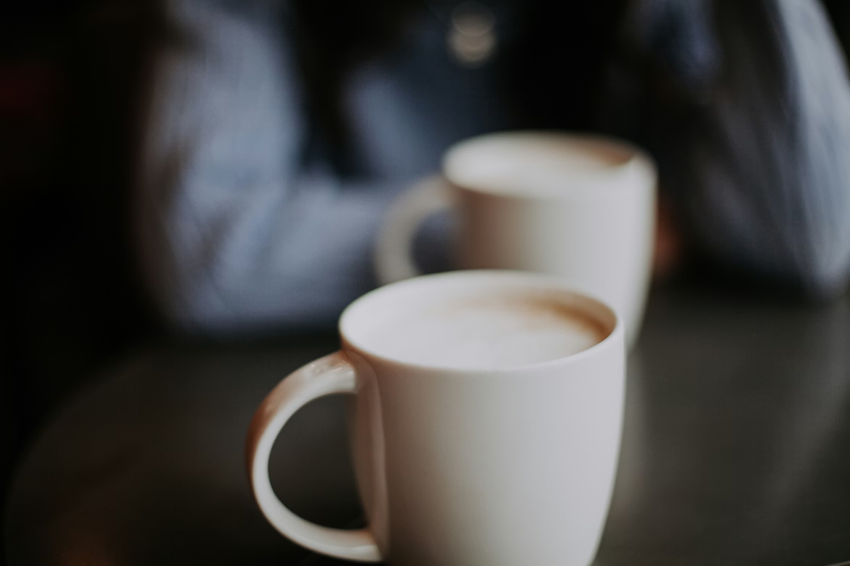 Friends catching up at a cafe