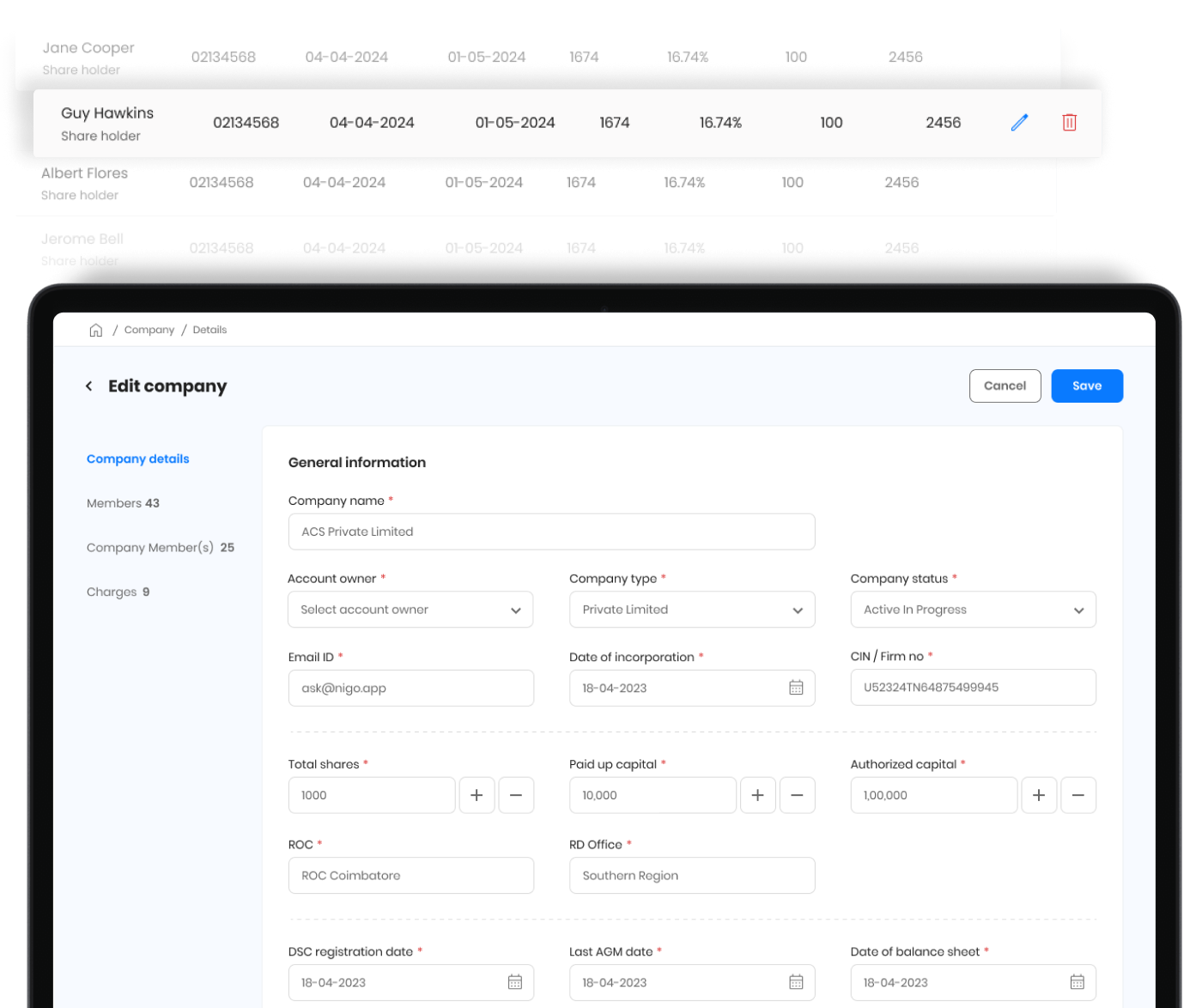 Nigo — Company details page